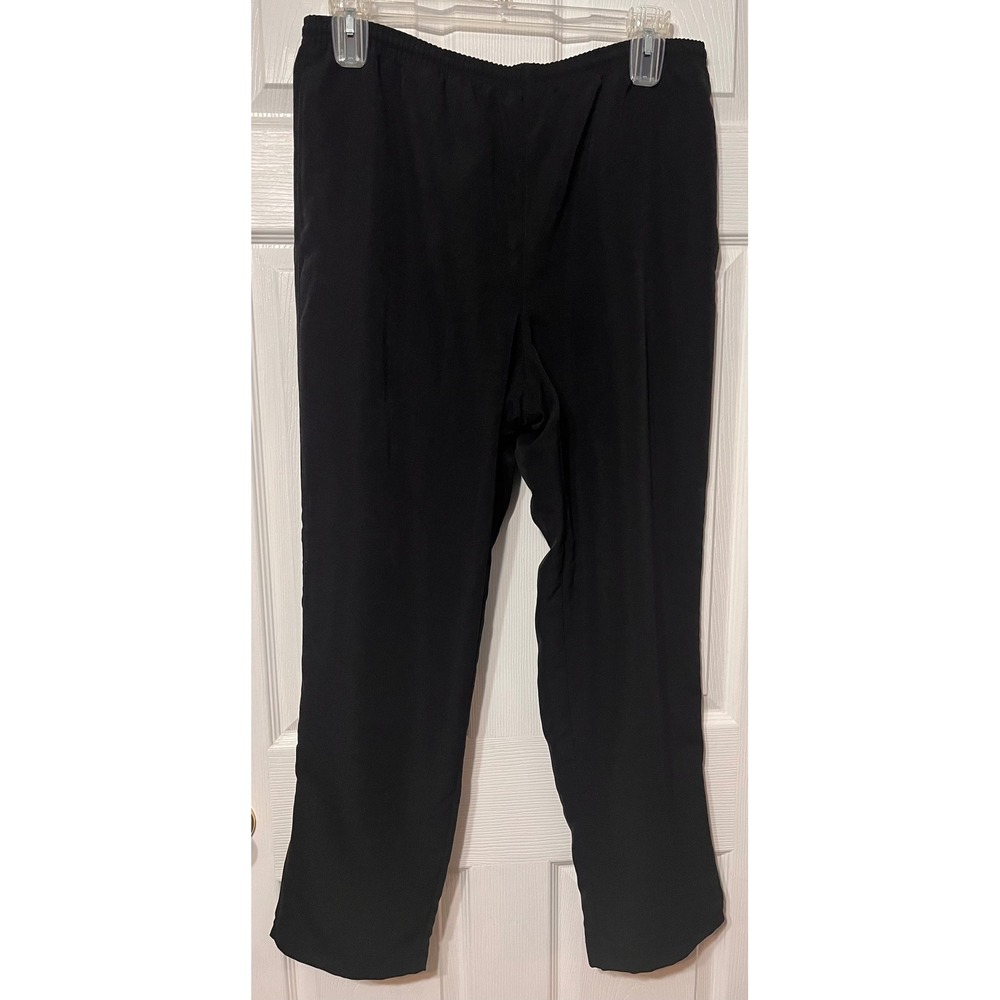 EP Pro Mens L Black Golf Lined Wind Pants Elastic Waist‎ Zippered Cuffs